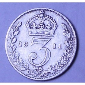 GREAT BRITAIN 3 Pence 1911...