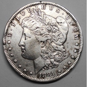USA 1 Dollar 1881o Morgan AG