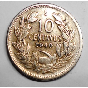 CHILE 10 Centavos 1940