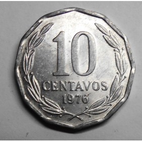 CHILE 10 Centavos 1976