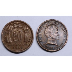 CHILE 20 Centavos 1948