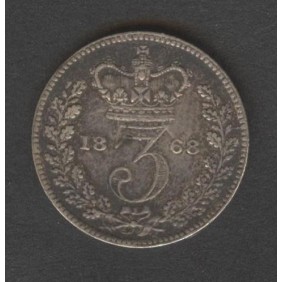 GREAT BRITAIN 3 Pence 1868...