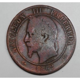 FRANCE 10 Centimes 1862K