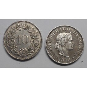 SWITZERLAND 10 Rappen 1933
