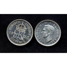 GREAT BRITAIN 6 Pence 1944...