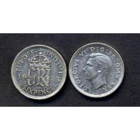 GREAT BRITAIN 6 Pence 1943...