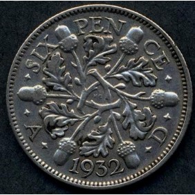 GREAT BRITAIN 6 Pence 1932...