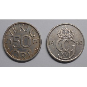 SWEDEN 50 Ore 1980