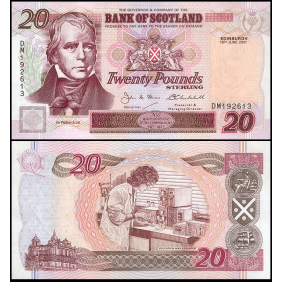 SCOTLAND 20 Pounds 2001...