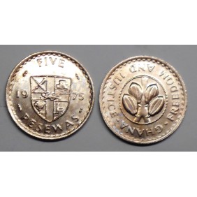 GHANA 5 Pesewas 1975