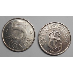 SWEDEN 5 Kronor 1984