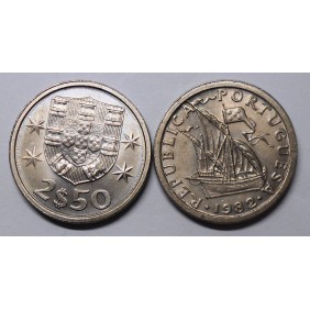 PORTUGAL 2 1/2 Escudos 1982