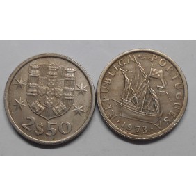 PORTUGAL 2 1/2 Escudos 1973