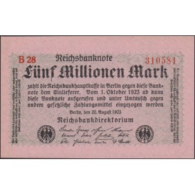 GERMANY 5 Millionen Mark 1923