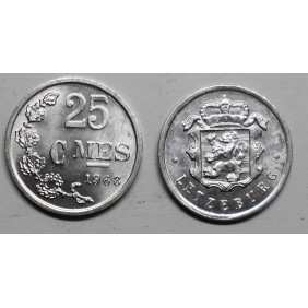 LUXEMBOURG 25 Centimes 1968