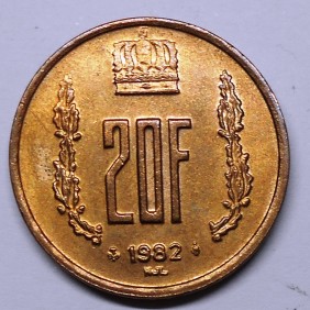 LUXEMBOURG 20 Francs 1982