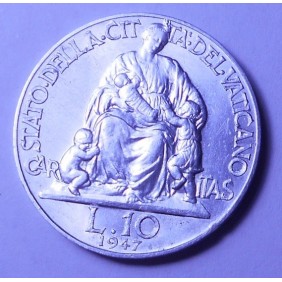 VATICANO 10 Lire 1947