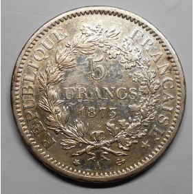 FRANCE 5 Francs 1873A AG...