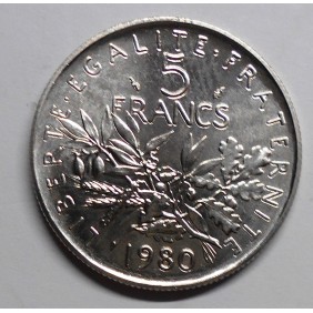 FRANCE 5 Francs 1980