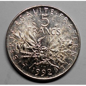 FRANCE 5 Francs 1992