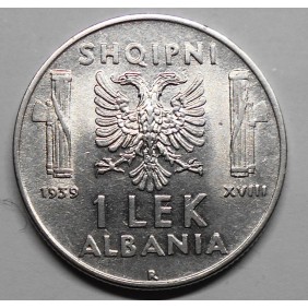 ALBANIA 1 Lek 1939...