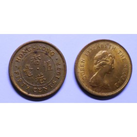 HONG KONG 50 Cents 1977