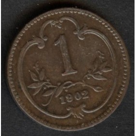 AUSTRIA 1 Heller 1902