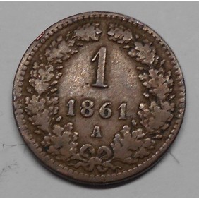 AUSTRIA 1 Kreuzer 1861 A