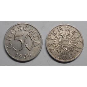 AUSTRIA 50 Groschen 1935