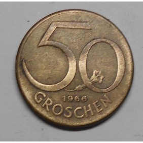 AUSTRIA 50 Groschen 1966