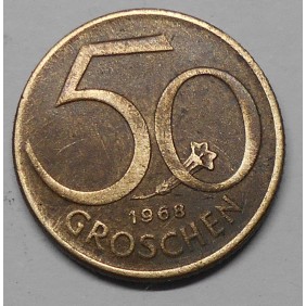 AUSTRIA 50 Groschen 1968
