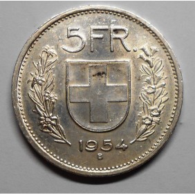 SWITZERLAND 5 Francs 1954 AG