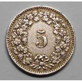 SWITZERLAND 5 Rappen 1889