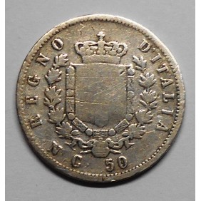 50 Centesimi 1862 N Stemma