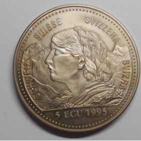 SWITZERLAND 5 Ecu 1995...