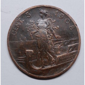 5 Centesimi 1908