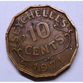 SEYCHELLES 10 Cents 1971