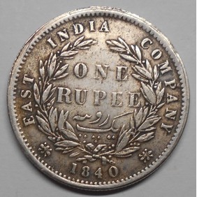 BRITISH INDIA 1 Rupee 1840...