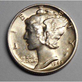USA Mercury Dime 1942 AG