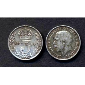 GREAT BRITAIN 3 Pence 1914...