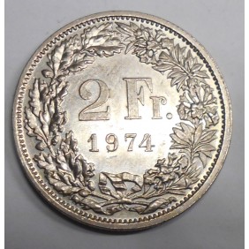 SWITZERLAND 2 Francs 1974