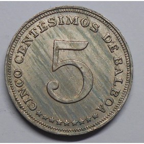 PANAMA 5 Centesimos 1966