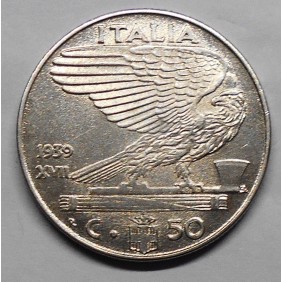 50 CENTESIMI 1939 XVII M.