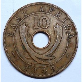 EAST AFRICA 10 Cents 1949