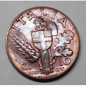 10 Centesimi Impero 1937 FDC