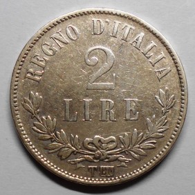 2 Lire 1863 T Valore