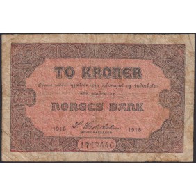 NORWAY 2 Kroner 1918