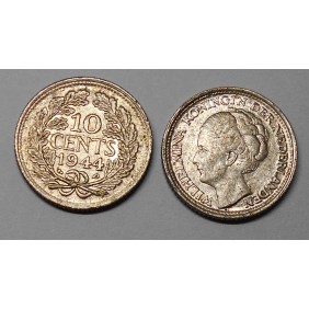 NETHERLANDS 10 Cents 1944P AG