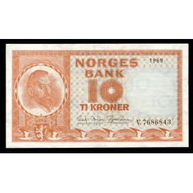 NORWAY 10 Kroner 1969