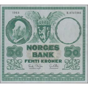 NORWAY 50 Kroner 1964